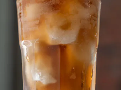 Home peach iced tea**